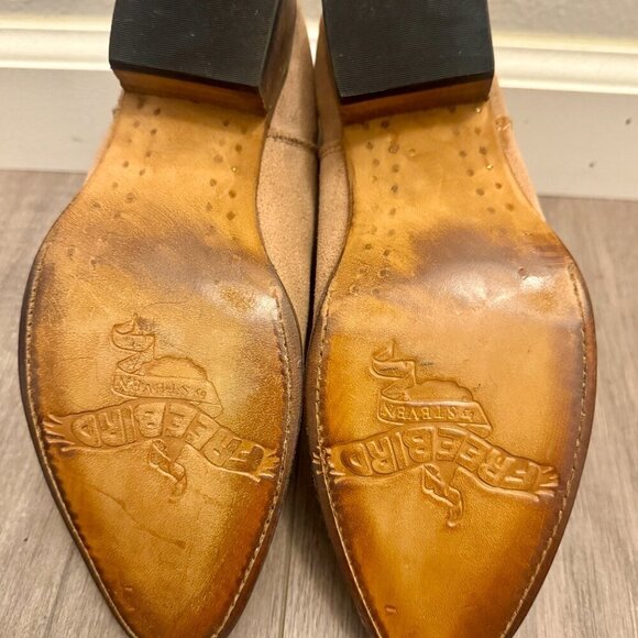 NWOB! FREEBIRD by Steven ONYX Suede Ankle Booties - Blush/Tan - Size 7 - Picture 2 of 11